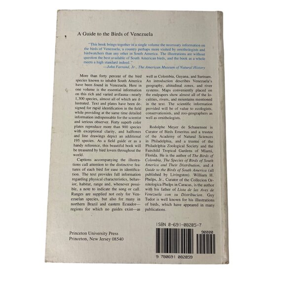 Schauensee & Phelps  A Guide to the Birds of Venezuela paperback 1978 Princeton - Picture 2 of 7